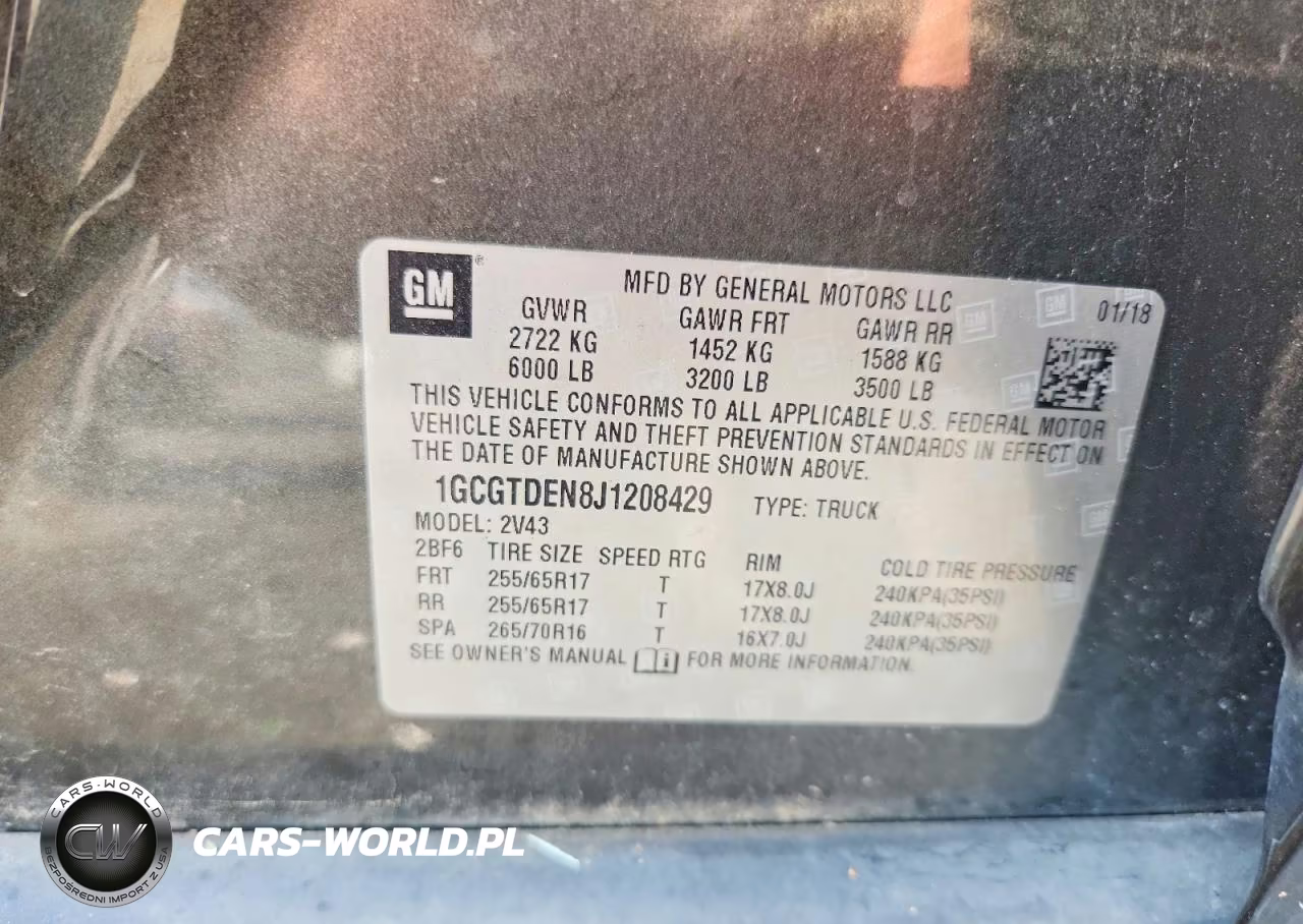2018 Chevrolet Colorado Z71 VIN:1GCGTDEN8J1208429 - 12