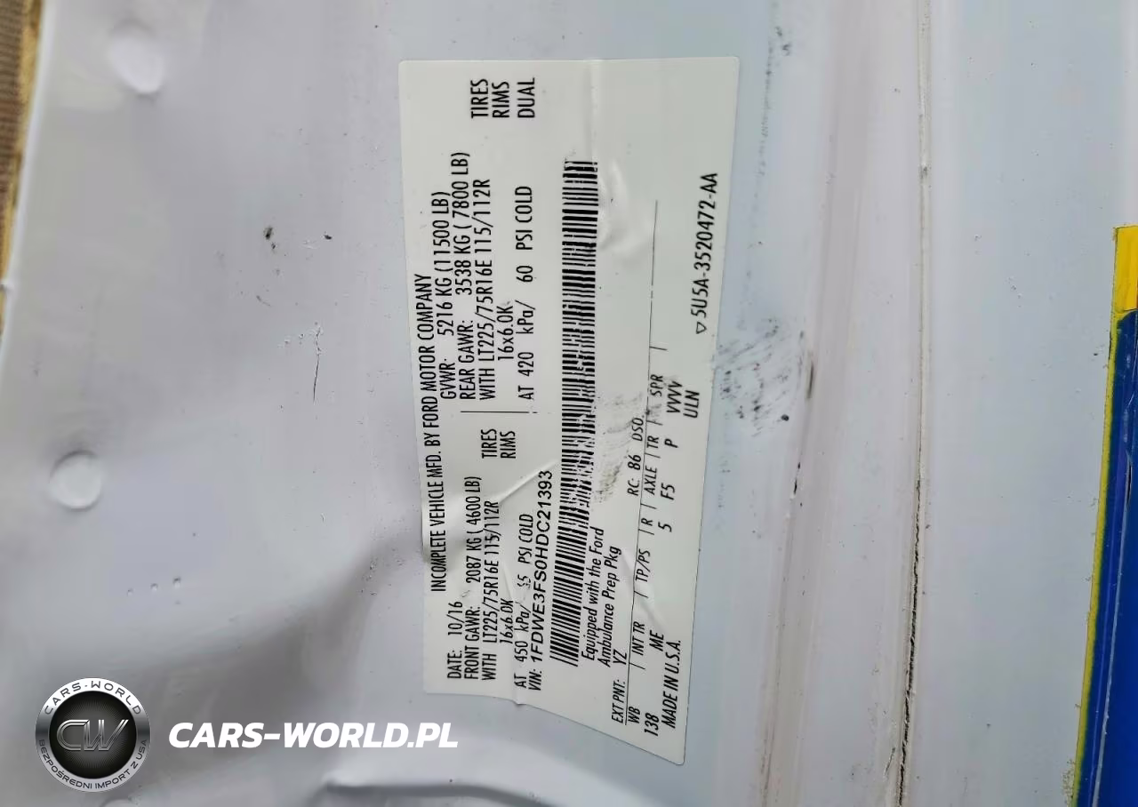 2017 Ford Econoline E350 Super Duty Cutaway Van VIN:1FDWE3FS0HDC21393 - 12