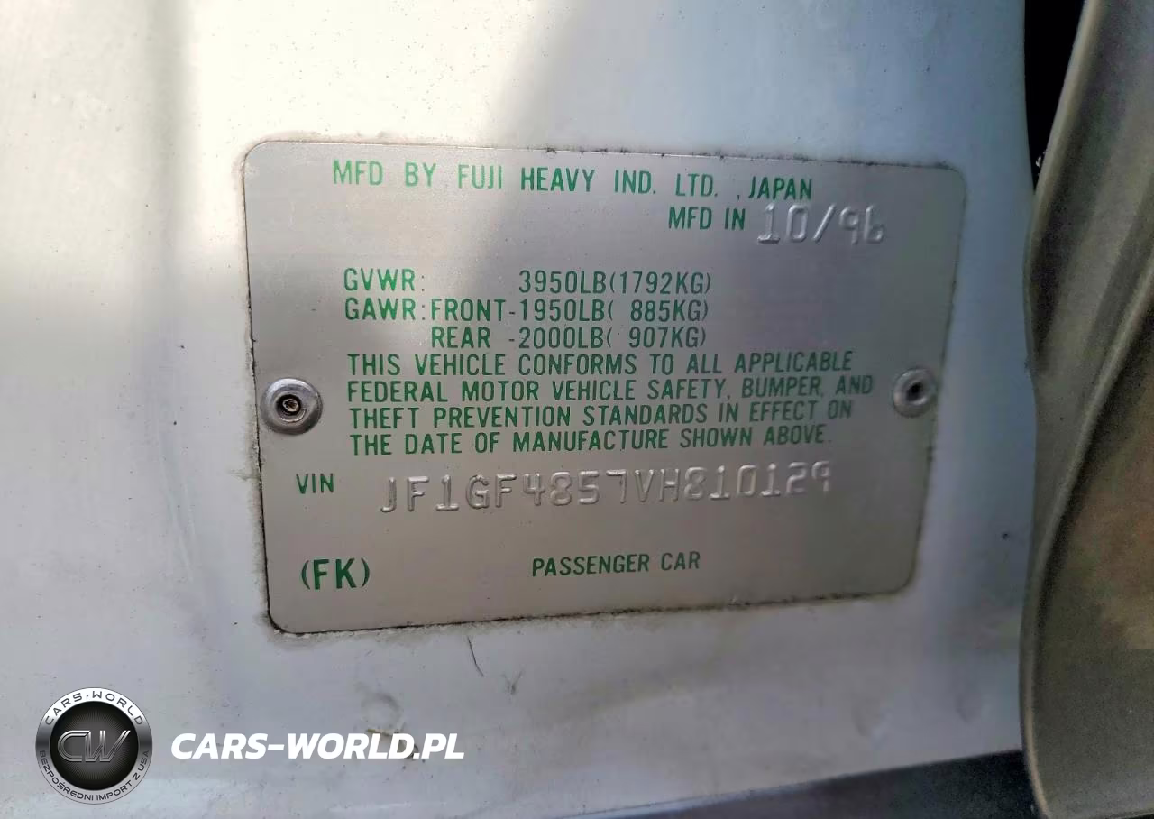 1997 Subaru Impreza Outback VIN:JF1GF4857VH810129 - 12