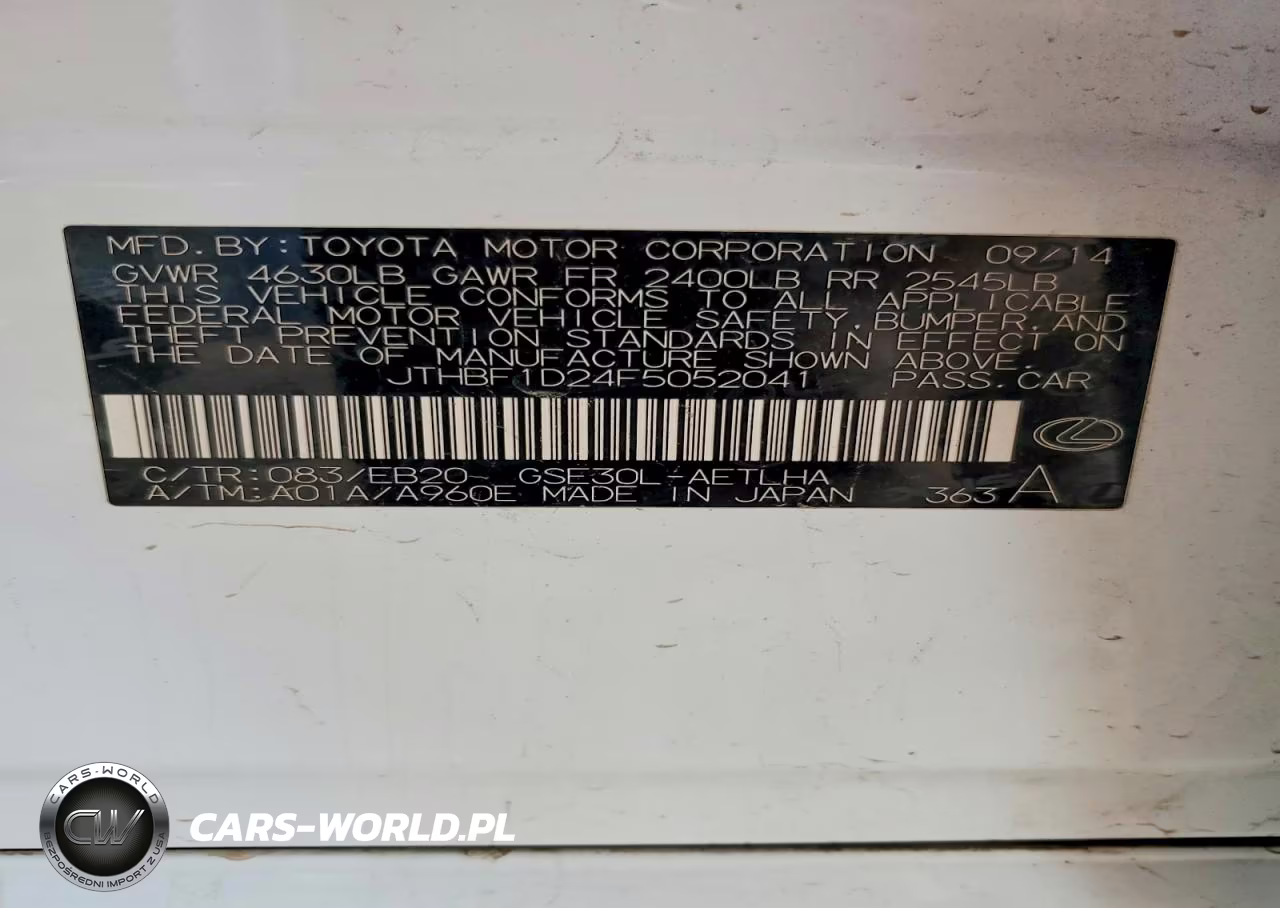 2015 Lexus Is 250 VIN:JTHBF1D24F5052041 - 13