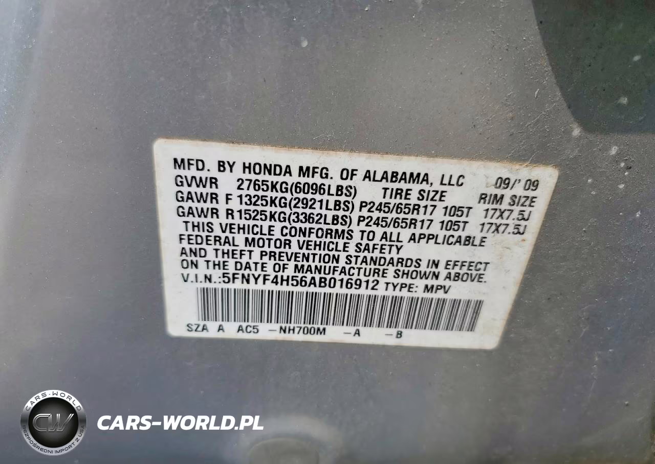 2010 Honda Pilot Exl VIN:5FNYF4H56AB016912 - 13