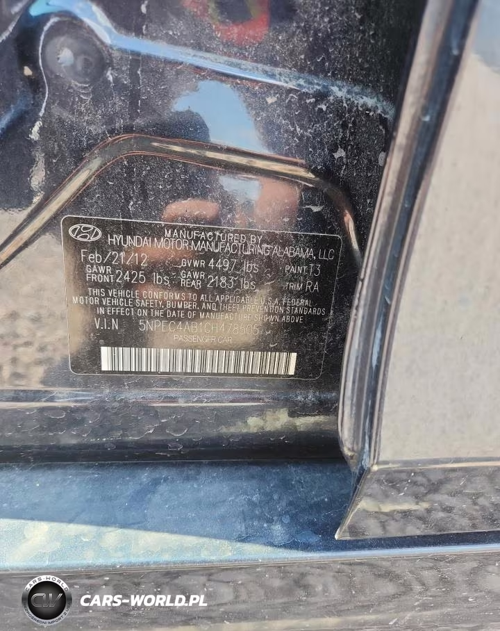 2012 Hyundai Sonata Se 2.0T VIN:5NPEC4AB1CH478505 - 12