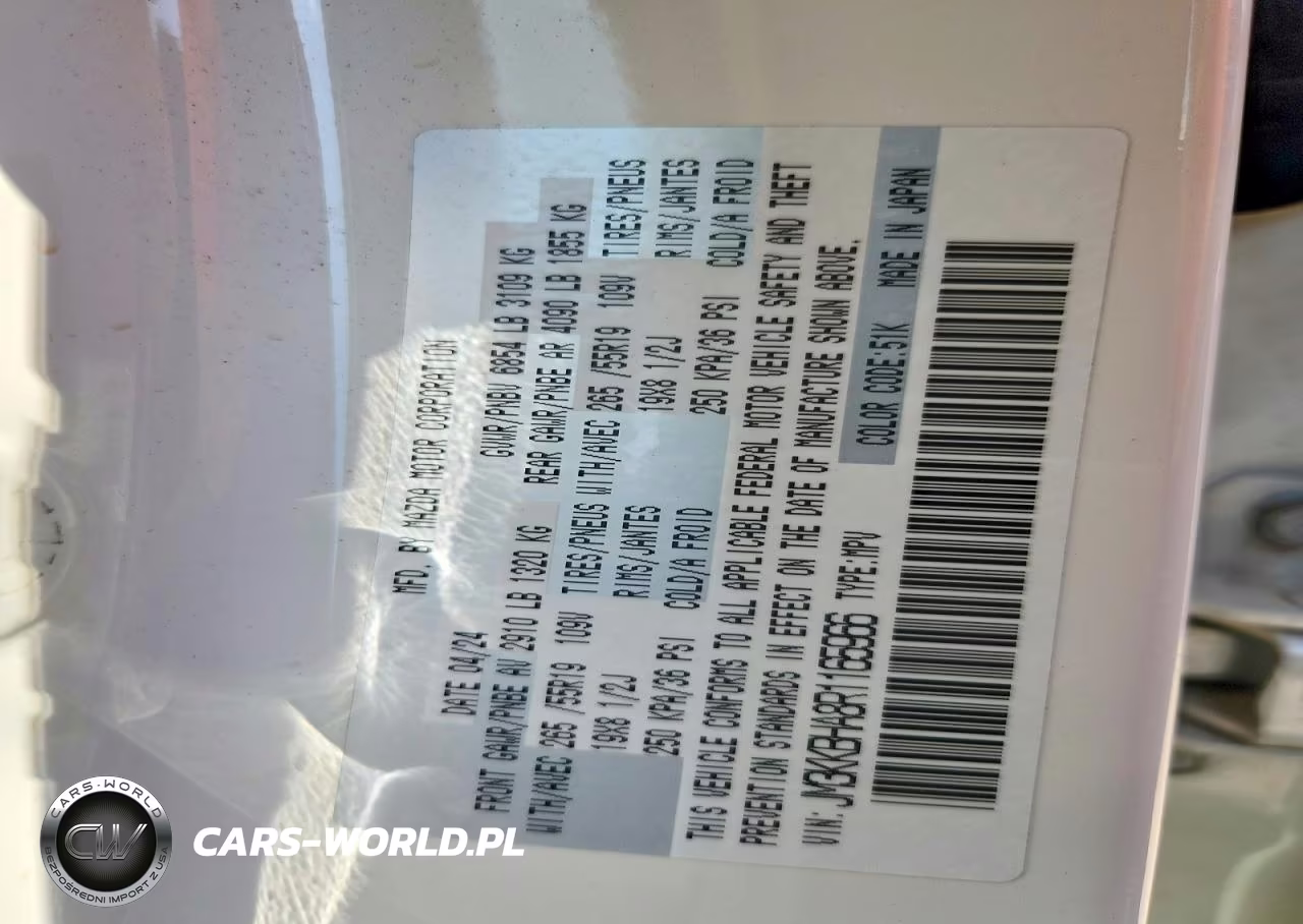 2024 Mazda Cx-90 Preferred VIN:JM3KKBHA8R1165966 - 13