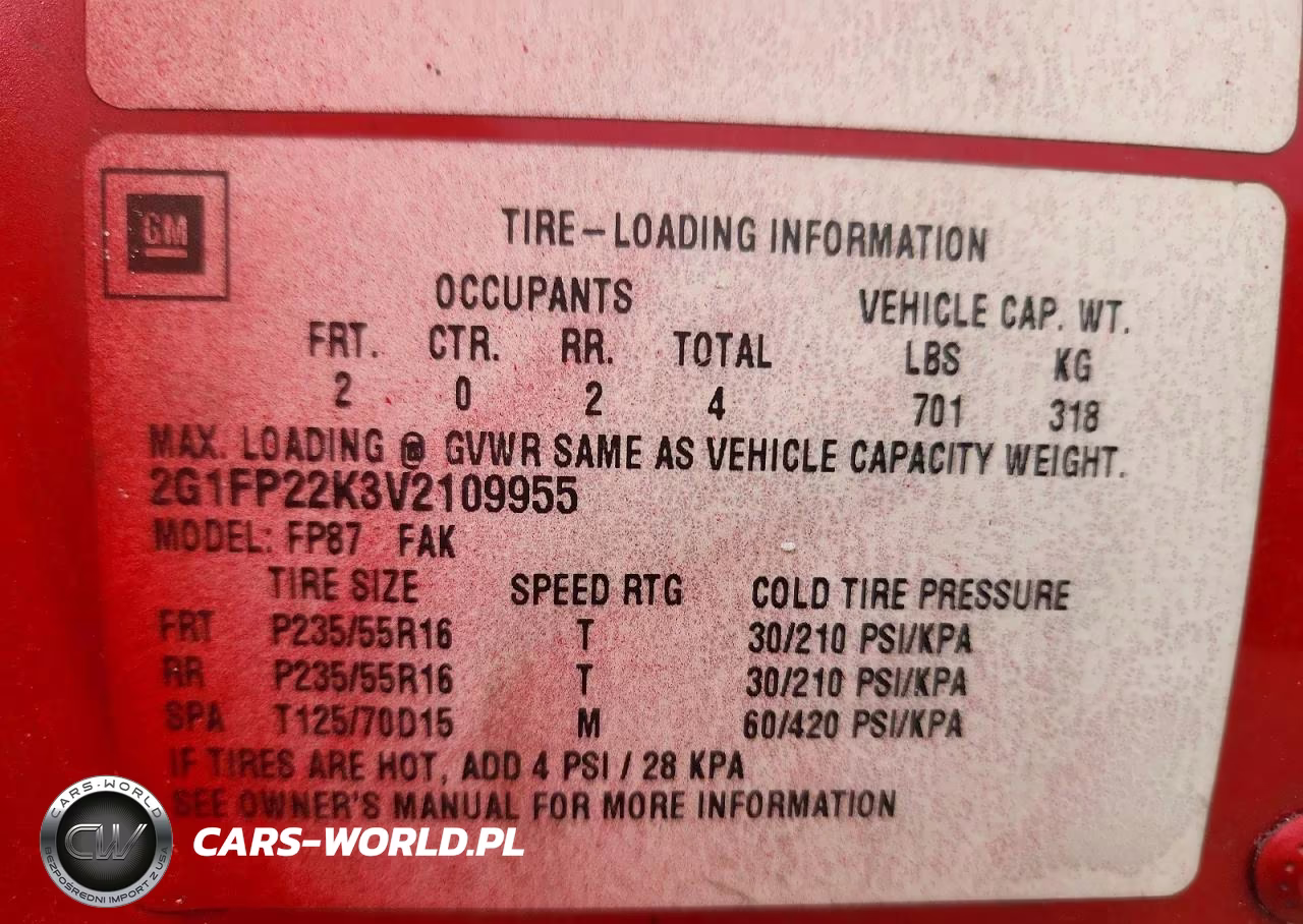 1997 Chevrolet Camaro Base VIN:2G1FP22K3V2109955 - 12