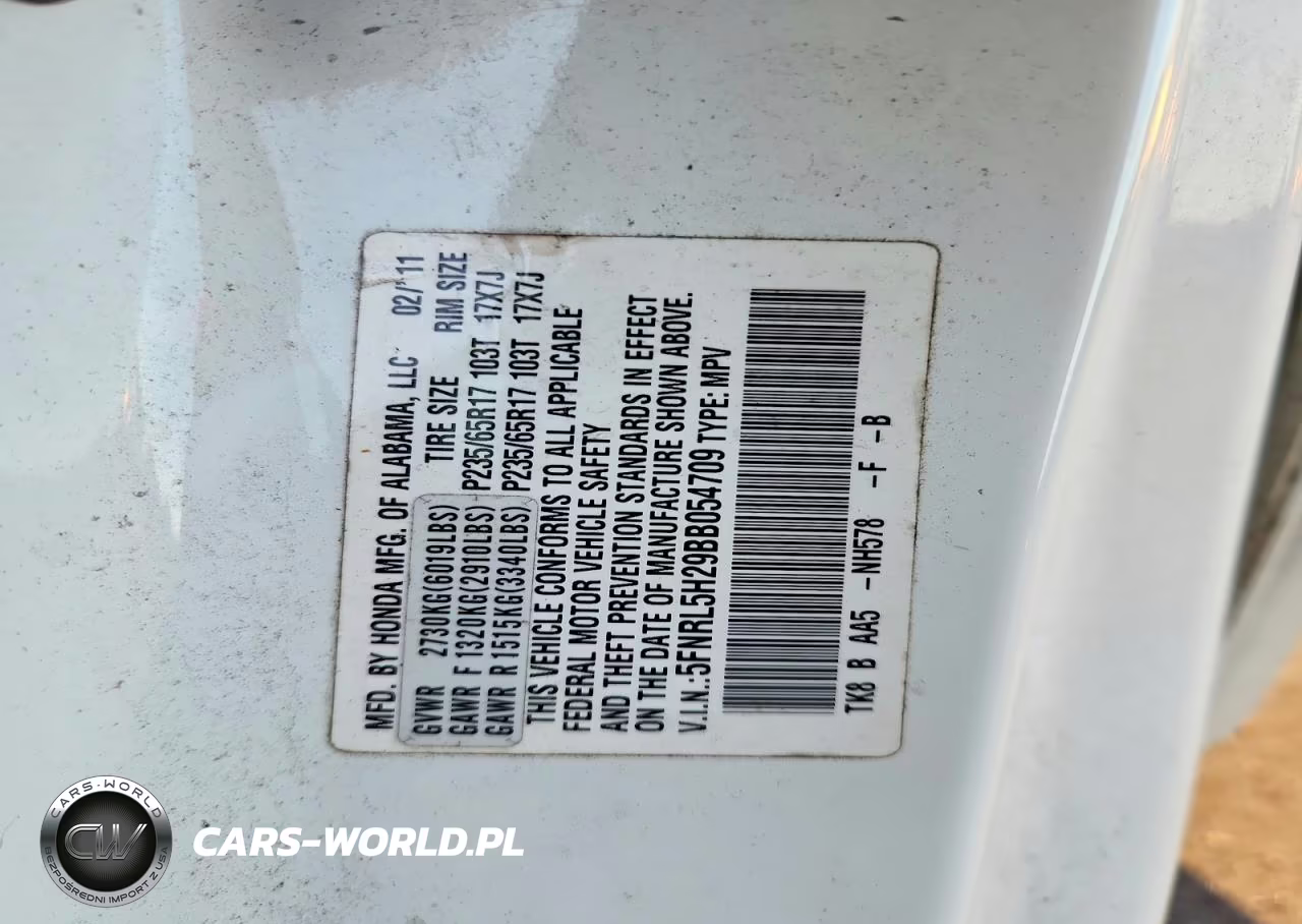 2011 Honda Odyssey Lx VIN:5FNRL5H29BB054709 - 13