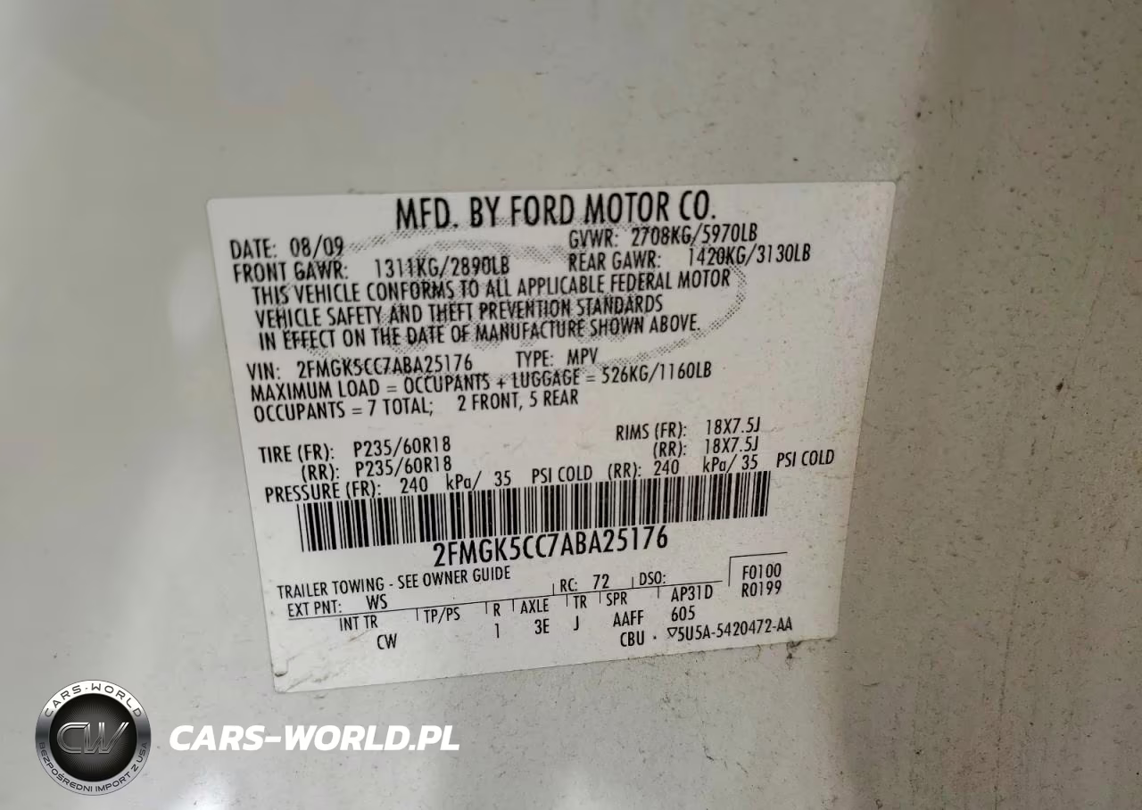 2010 Ford Flex Sel VIN:2FMGK5CC7ABA25176 - 13