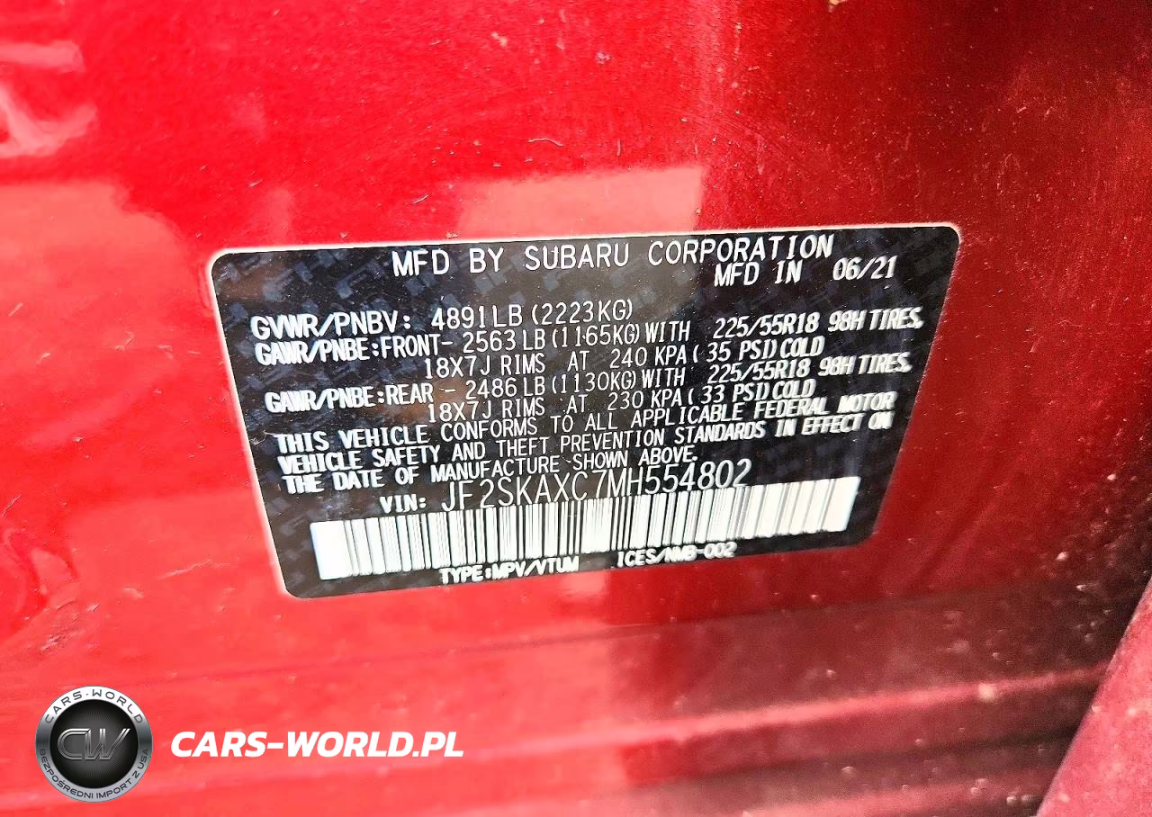 2021 Subaru Forester Touring VIN:JF2SKAXC7MH554802 - 13
