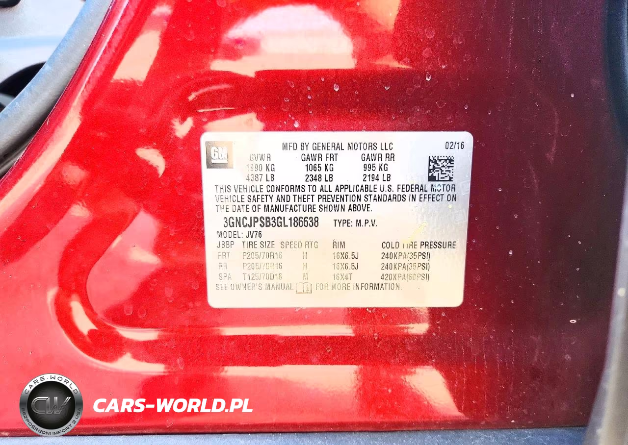 2016 Chevrolet Trax 1Lt VIN:3GNCJPSB3GL186638 - 13