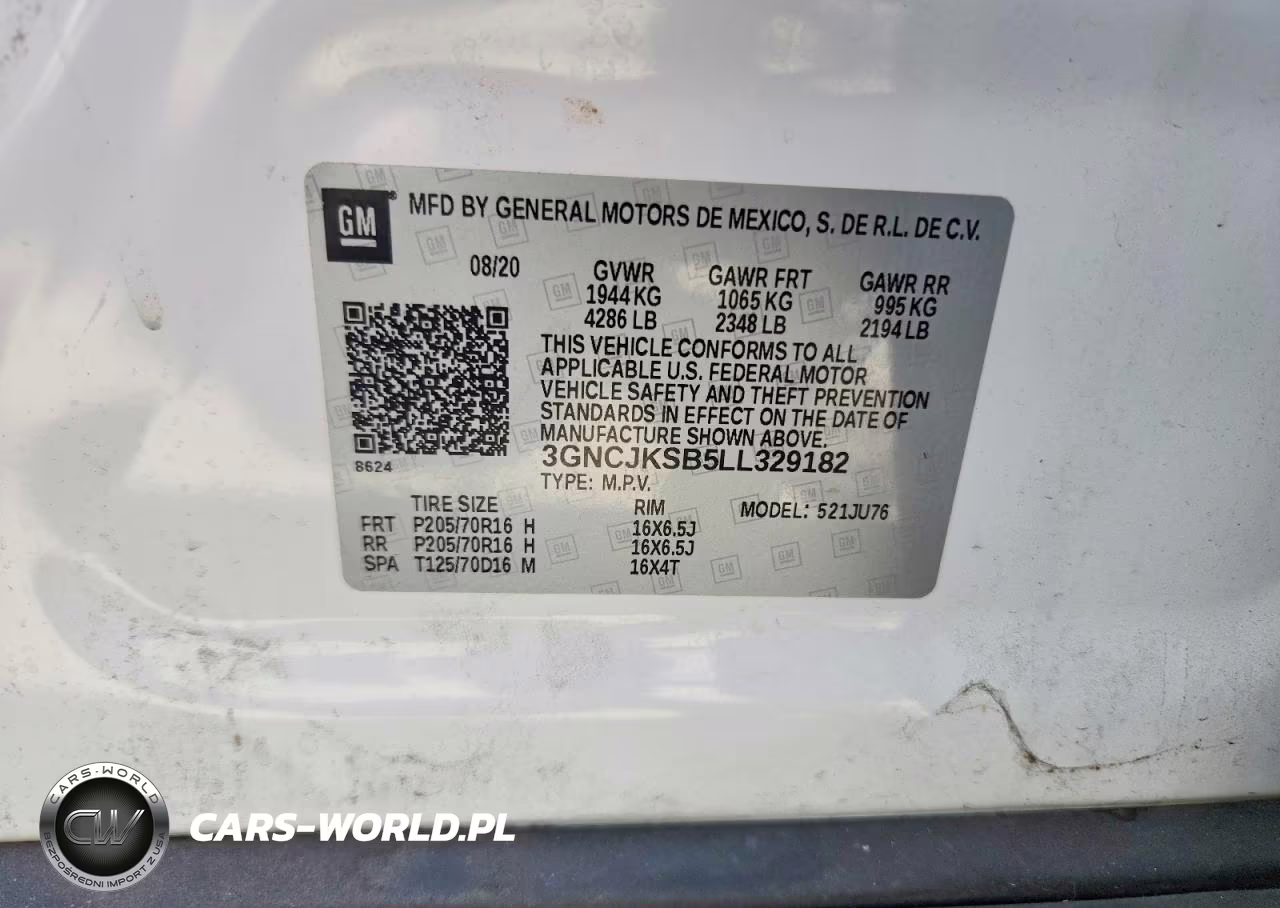 2020 Chevrolet Trax Ls VIN:3GNCJKSB5LL329182 - 12