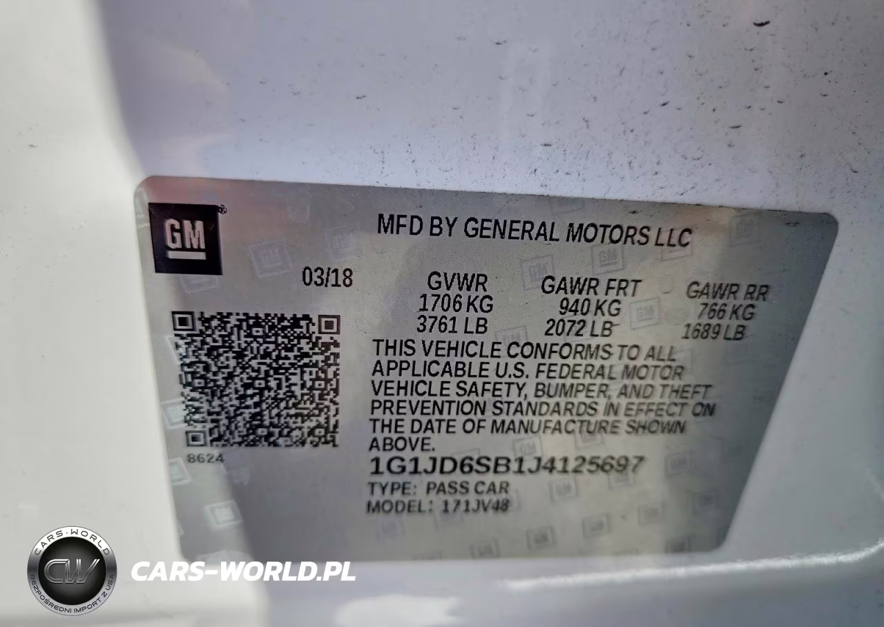 2018 Chevrolet Sonic Lt VIN:1G1JD6SB1J4125697 - 13