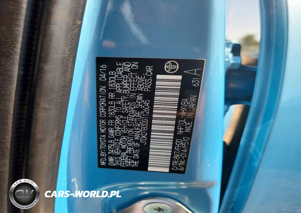 2016 Toyota Prius C One VIN:JTDKDTB30G1126045 - 12