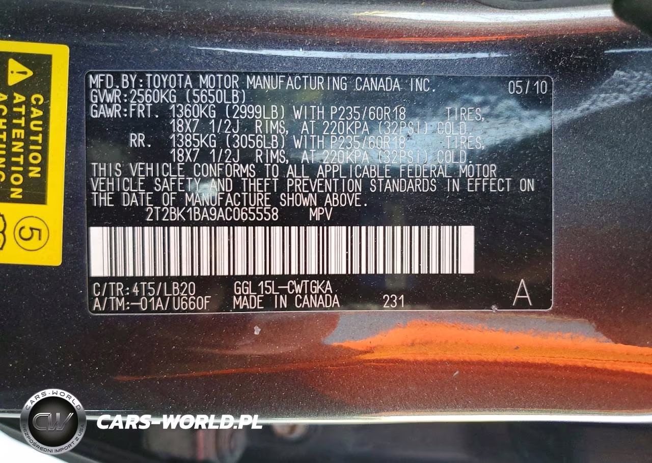 2010 Lexus Rx 350 VIN:2T2BK1BA9AC065558 - 13