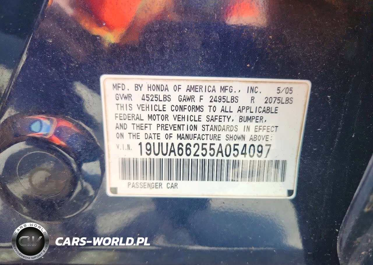 2005 Acura Tl VIN:19UUA66255A054097 - 13