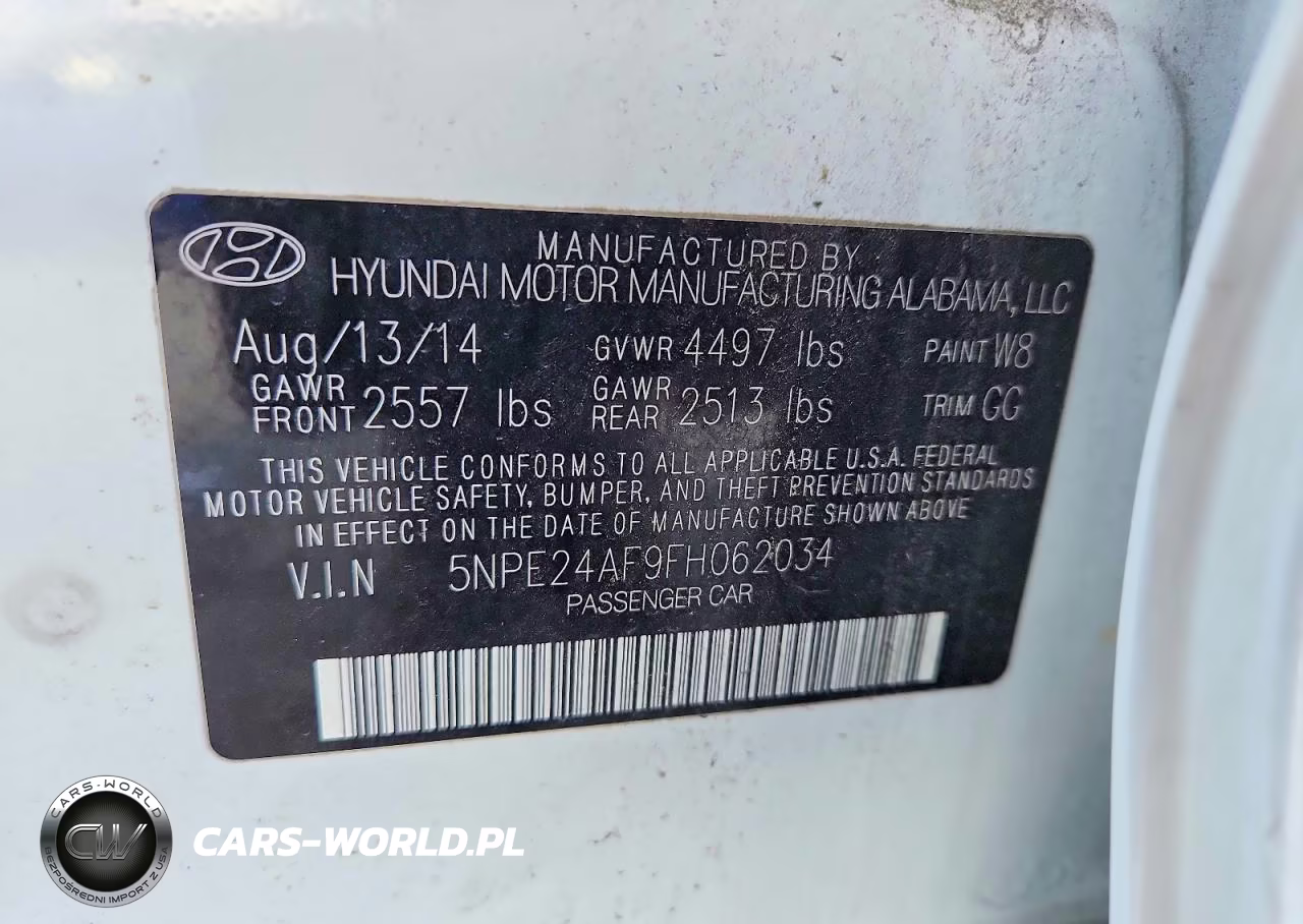 2015 Hyundai Sonata Se VIN:5NPE24AF9FH062034 - 12