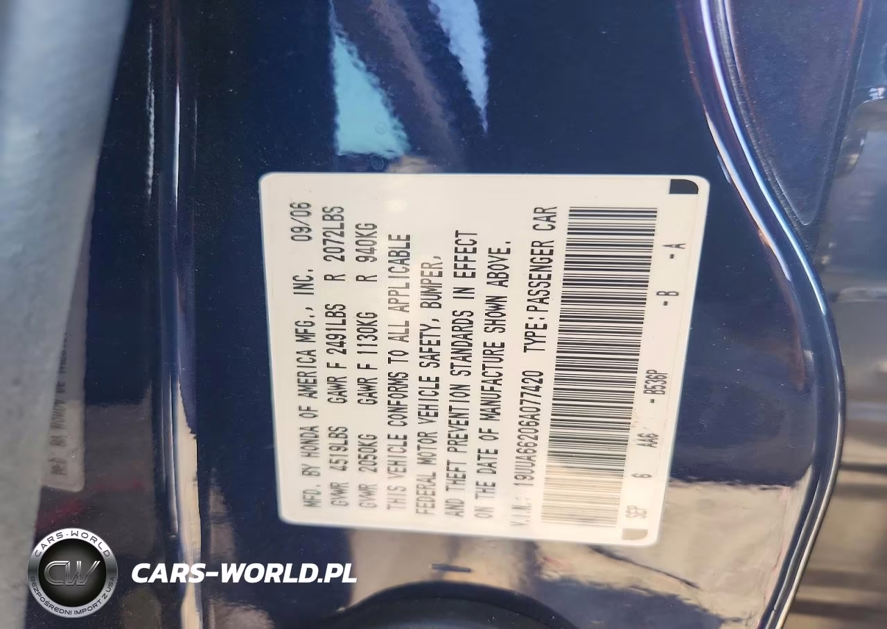 2006 Acura 3.2Tl VIN:19UUA66206A077420 - 12
