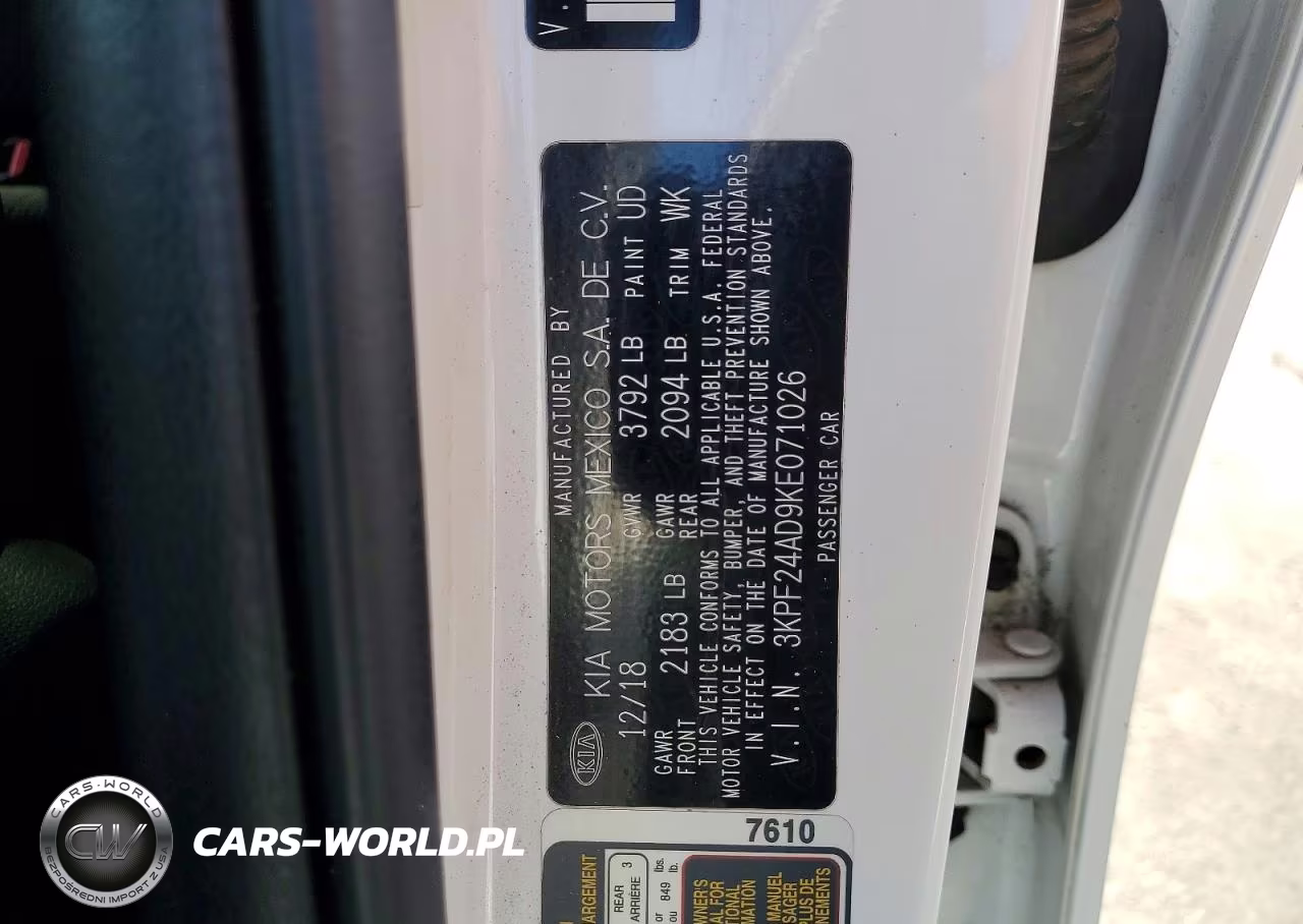 2019 Kia Forte Lxs VIN:3KPF24AD9KE071026 - 12