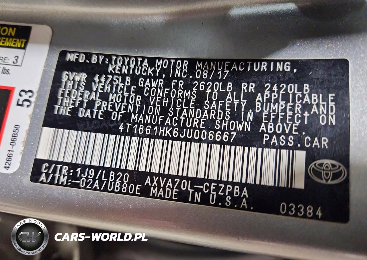 2018 Toyota Camry Xse VIN:4T1B61HK6JU006667 - 12