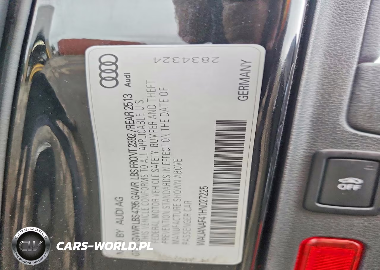 2017 Audi A4 Premium VIN:WAUANAF41HN027225 - 13