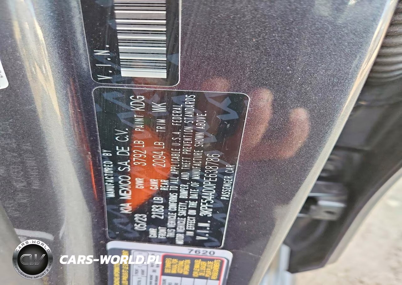 2023 Kia Forte Gt Line VIN:3KPF54AD0PE638786 - 12