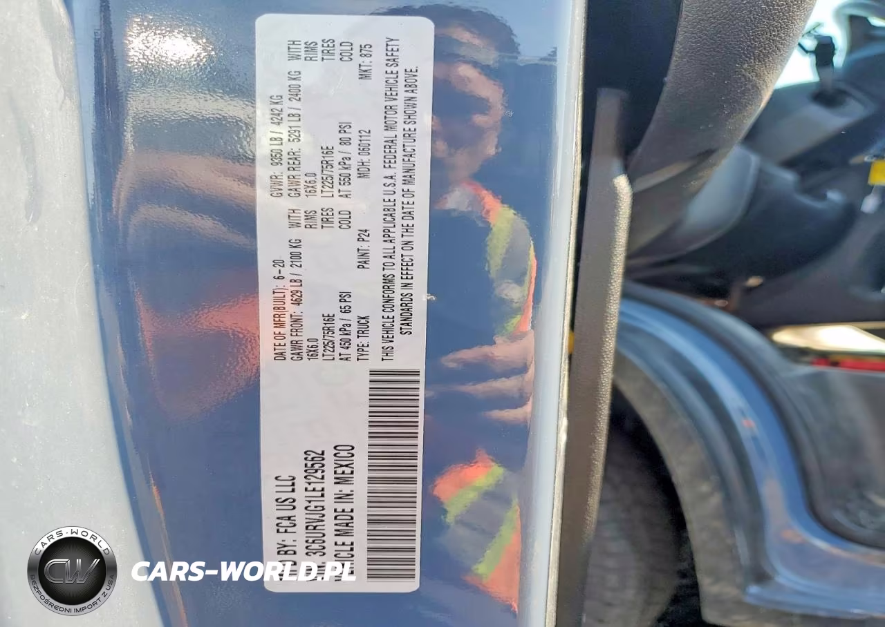 2020 Ram Promaster 3500 3500 High VIN:3C6URVJG1LE129562 - 13