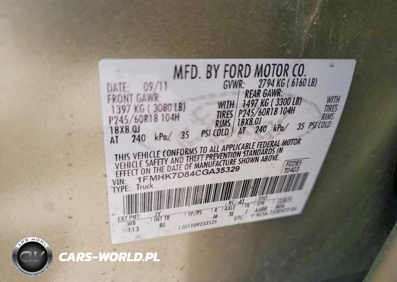 2012 Ford Explorer Xlt VIN:1FMHK7D84CGA35329 - 14