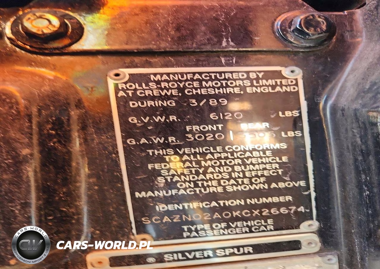 1989 Rolls-Royce Silver Spur VIN:SCAZN02A0KCX26674 - 12