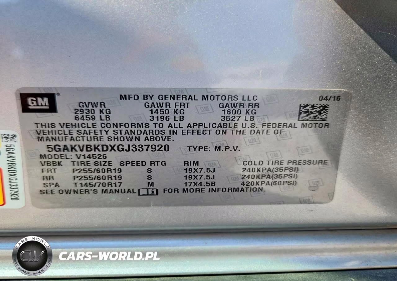 2016 Buick Enclave VIN:5GAKVBKDXGJ337920 - 13