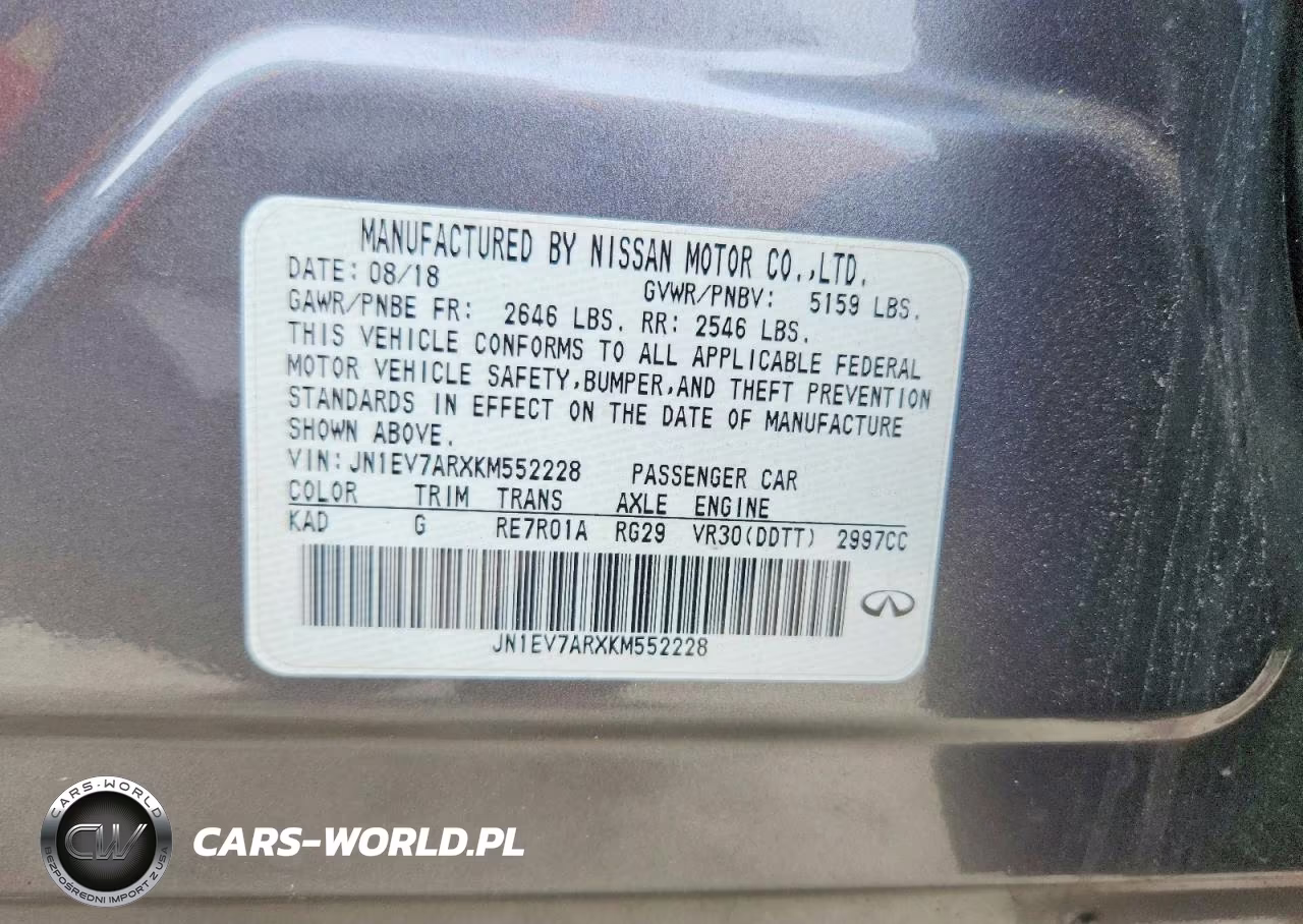2019 Infiniti Q50 3.0T Luxe VIN:JN1EV7ARXKM552228 - 12