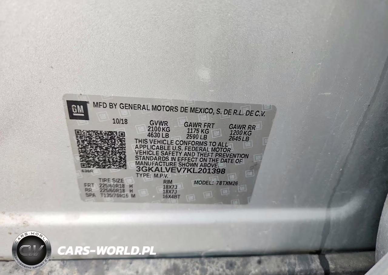 2019 GMC Terrain Slt VIN:3GKALVEV7KL201398 - 13