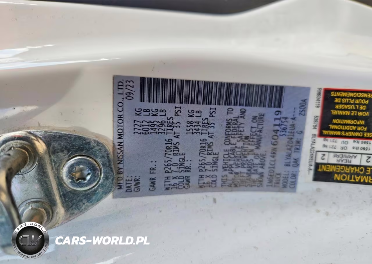 2024 Nissan Frontier S VIN:1N6ED1CL4RN604119 - 12