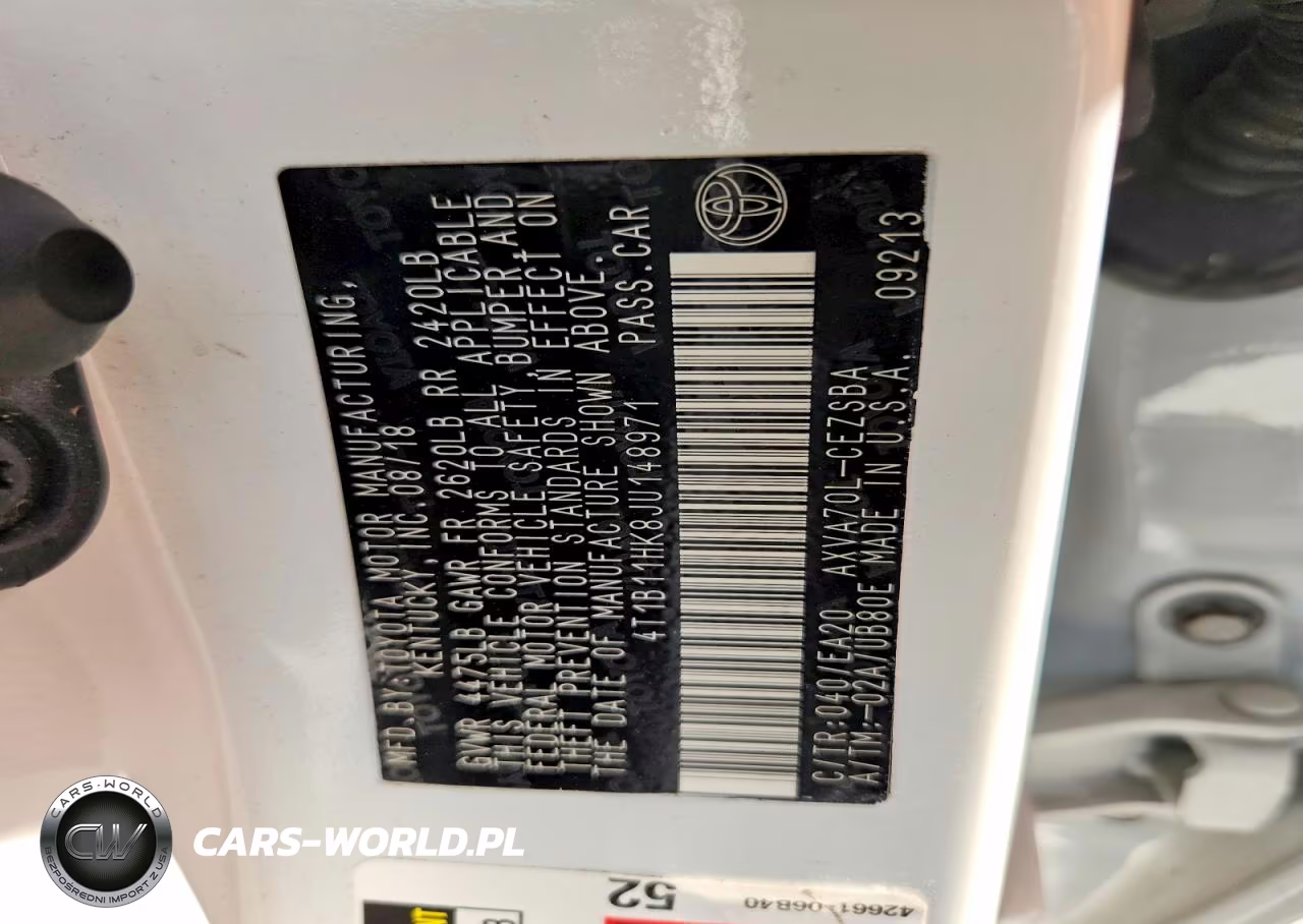 2018 Toyota Camry Se VIN:4T1B11HK8JU148971 - 12