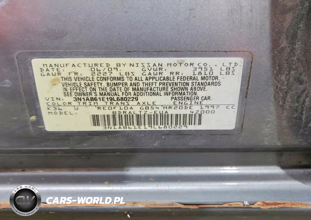 2009 Nissan Sentra 2.0 VIN:3N1AB61E19L680229 - 12