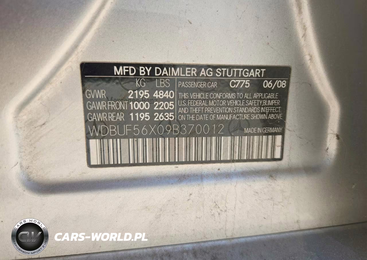 2009 Mercedes-Benz E 350 VIN:WDBUF56X09B370012 - 12