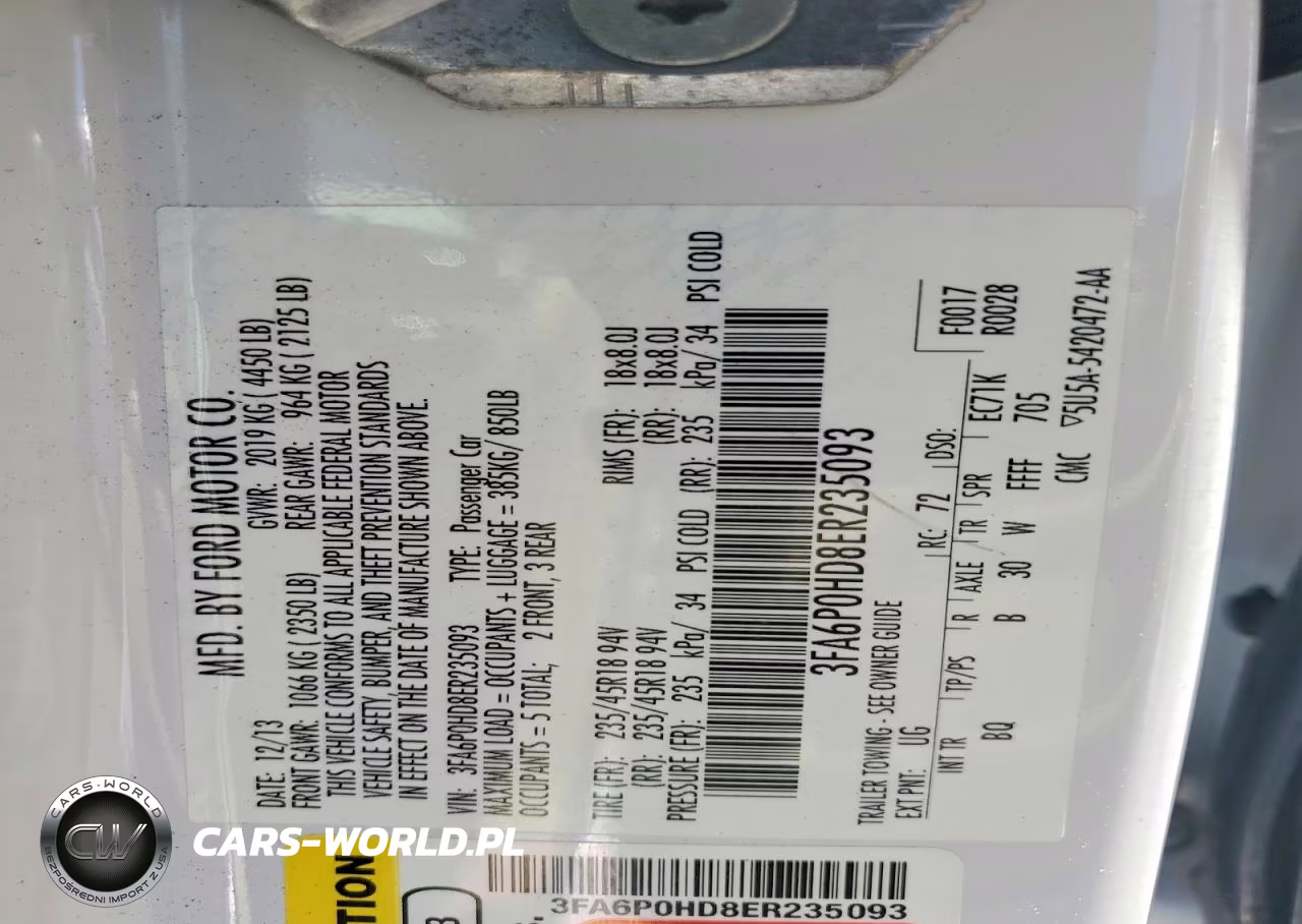2014 Ford Fusion Se VIN:3FA6P0HD8ER235093 - 12