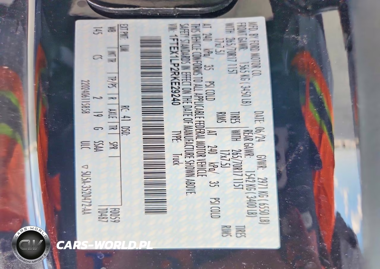 2024 Ford F150 Xl VIN:1FTEX1LP2RKE29240 - 12
