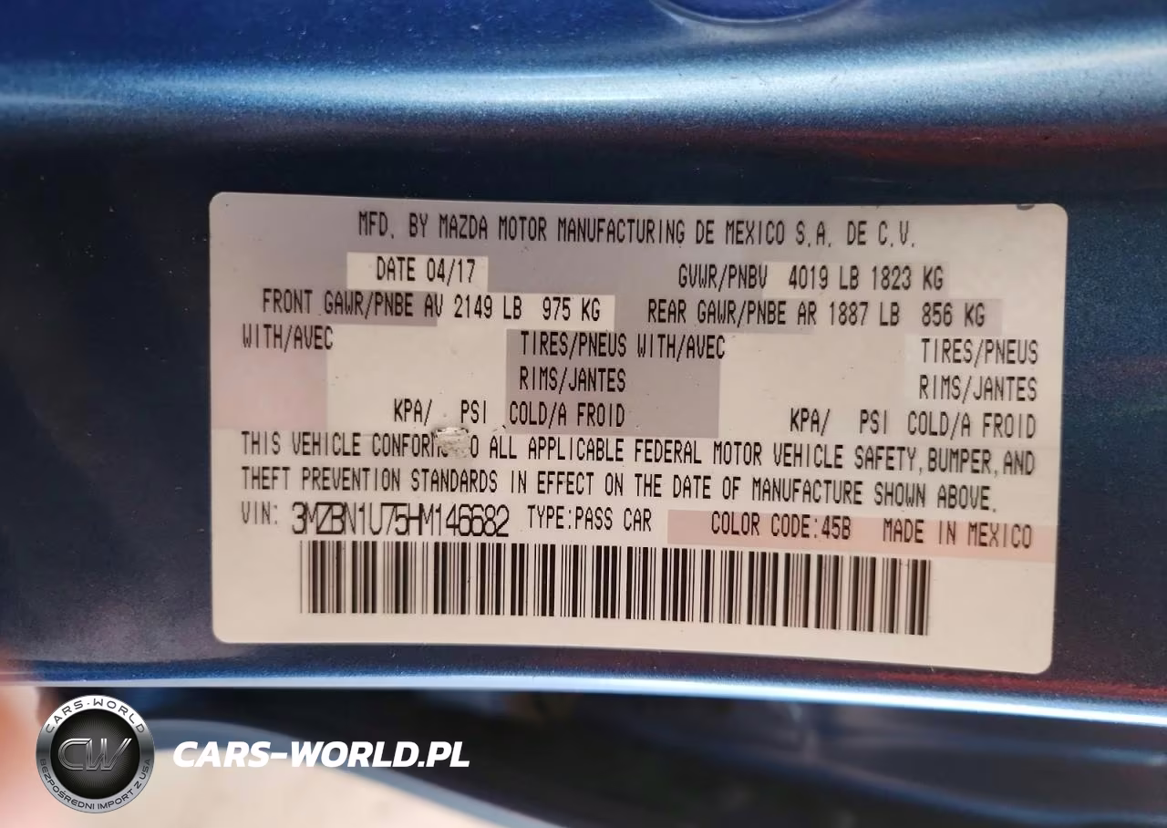 2017 Mazda 3 Sport VIN:3MZBN1U75HM146682 - 12