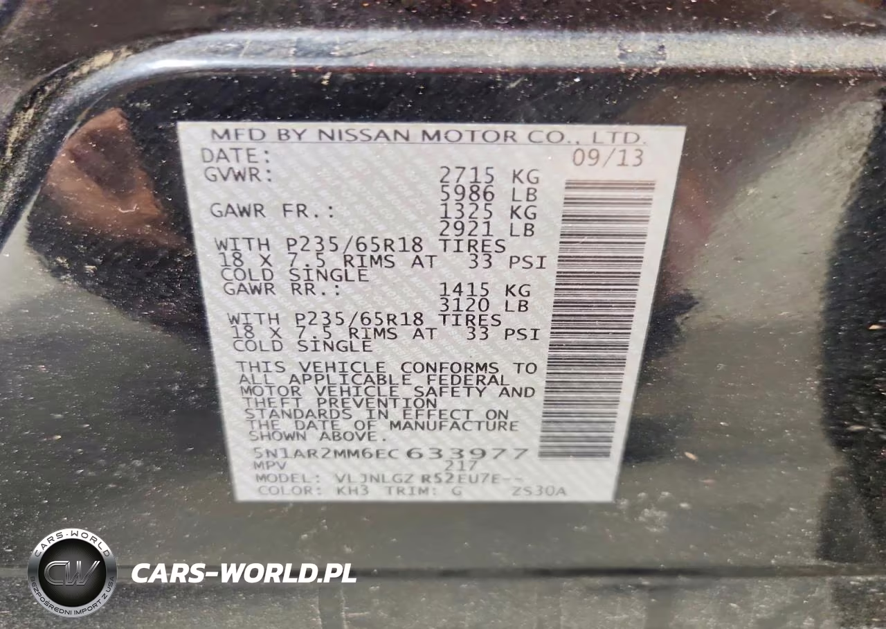 2014 Nissan Pathfinder Sl VIN:5N1AR2MM6EC633977 - 13