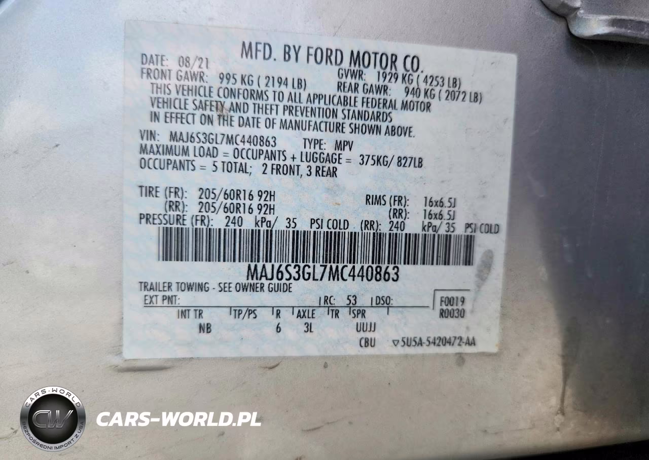 2021 Ford Ecosport Se VIN:MAJ6S3GL7MC440863 - 12