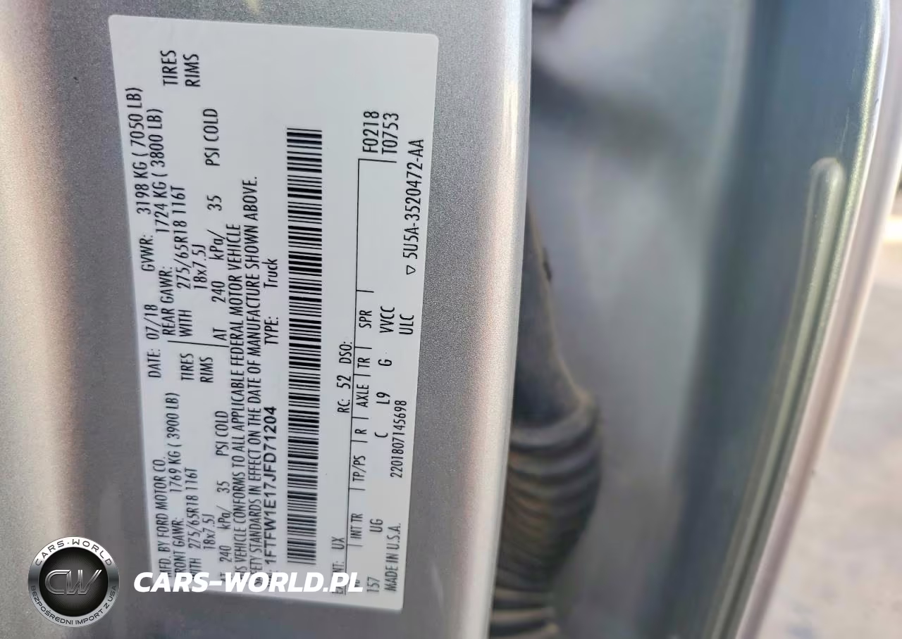 2018 Ford F150 Supercrew VIN:1FTFW1E17JFD71204 - 12