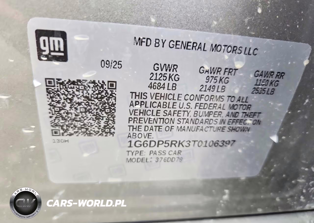 2026 Cadillac Ct5 Sport VIN:1G6DP5RK3T0106397 - 13