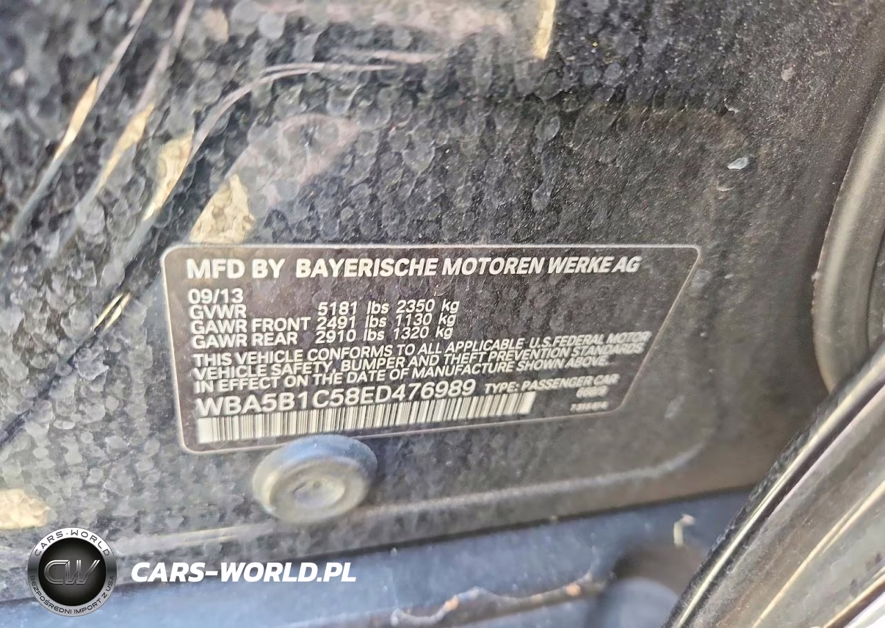 2014 BMW 535 I VIN:WBA5B1C58ED476989 - 13