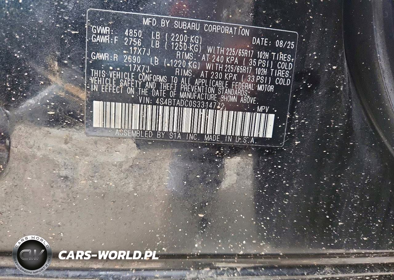 2025 Subaru Outback Premium VIN:4S4BTADC0S3314772 - 13