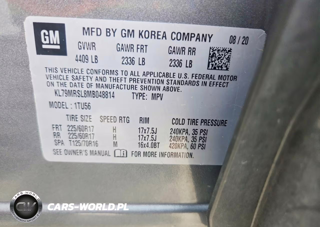 2021 Chevrolet Trailblazer Lt VIN:KL79MRSL8MB048814 - 12