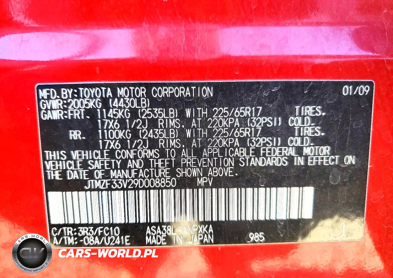 2009 Toyota Rav4 Base VIN:JTMZF33V29D008850 - 13