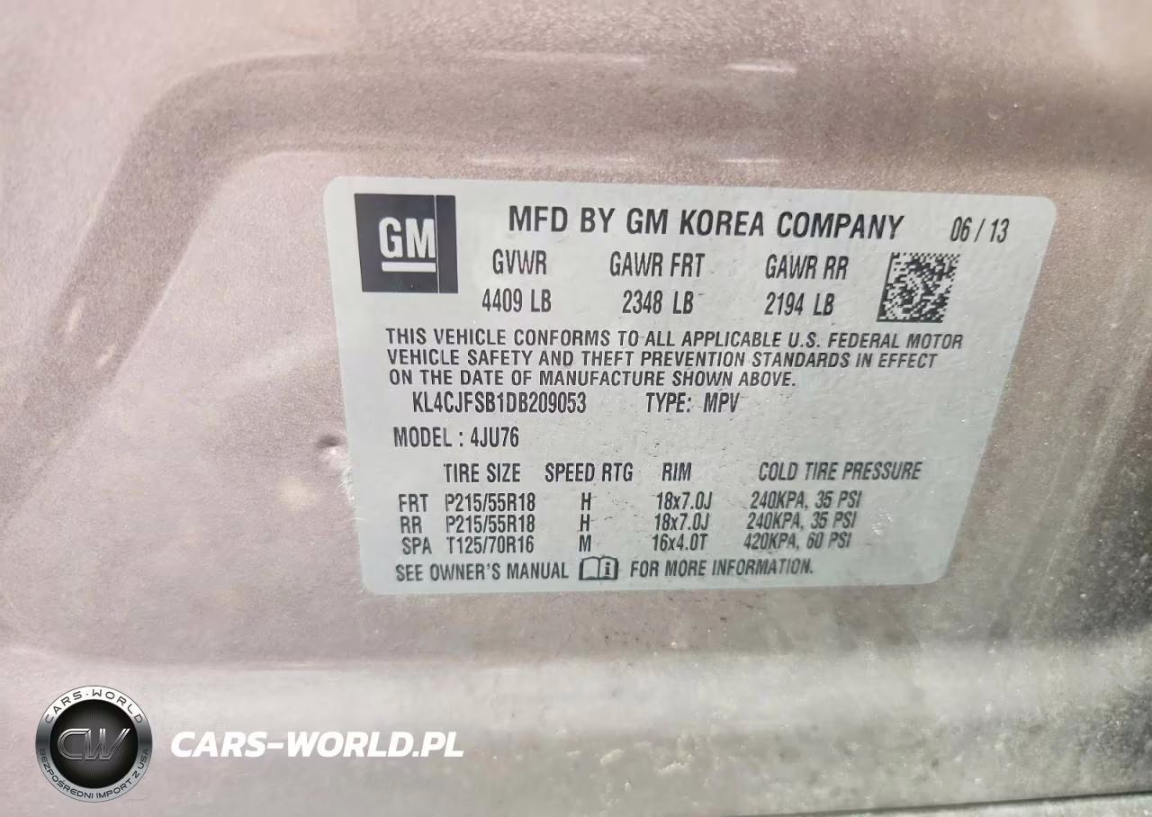 2013 Buick Encore Convenience VIN:KL4CJFSB1DB209053 - 13