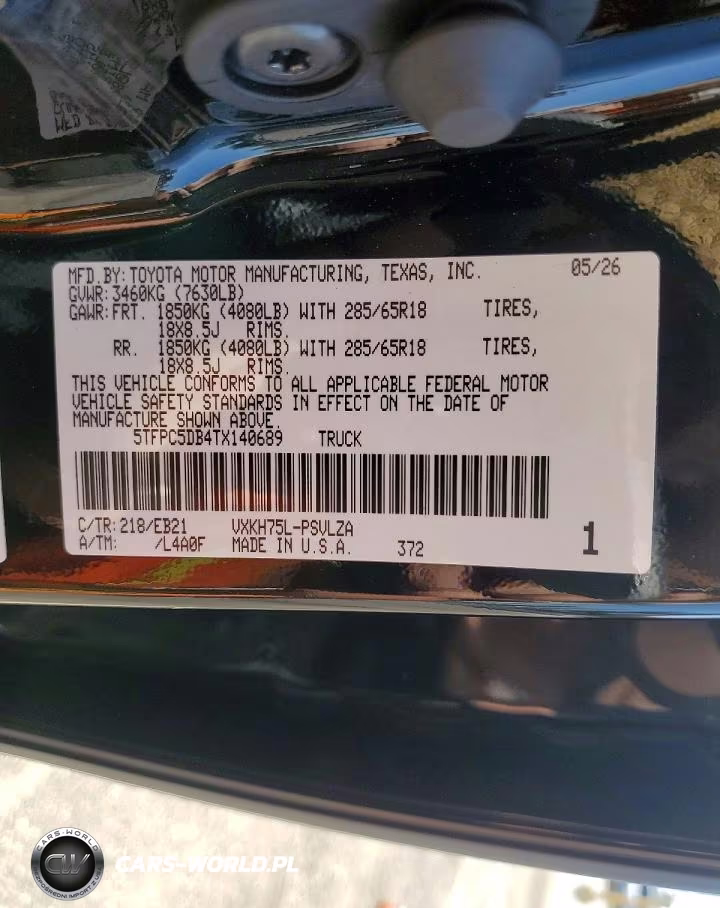 2026 Toyota Tundra Trd Pro Hv VIN:5TFPC5DB4TX140689 - 12