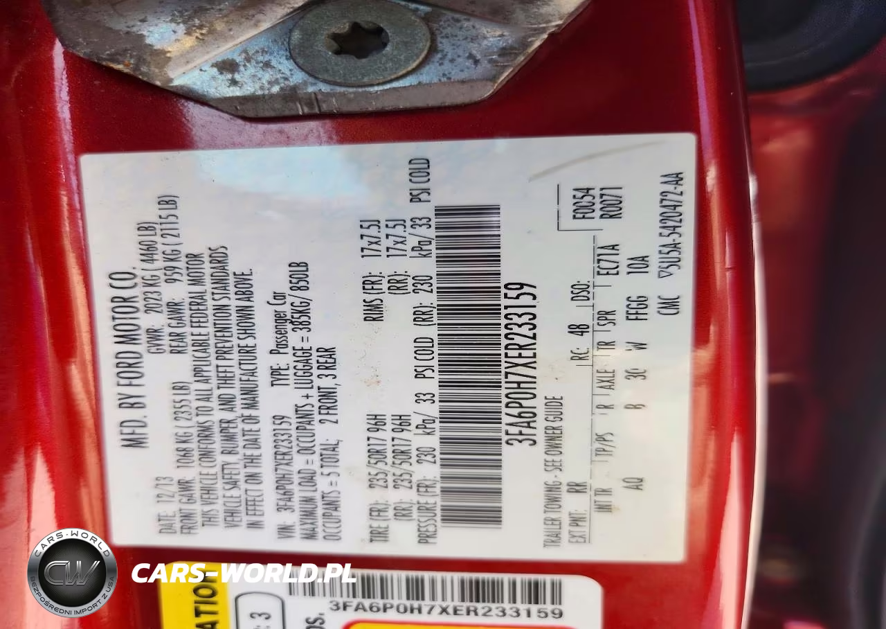 2014 Ford Fusion Se VIN:3FA6P0H7XER233159 - 12