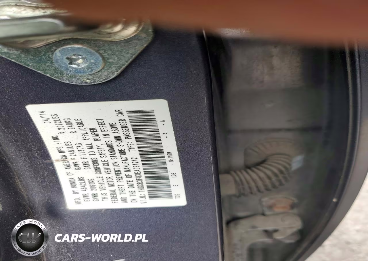 2014 Honda Accord Exl VIN:1HGCR3F8XEA034242 - 13