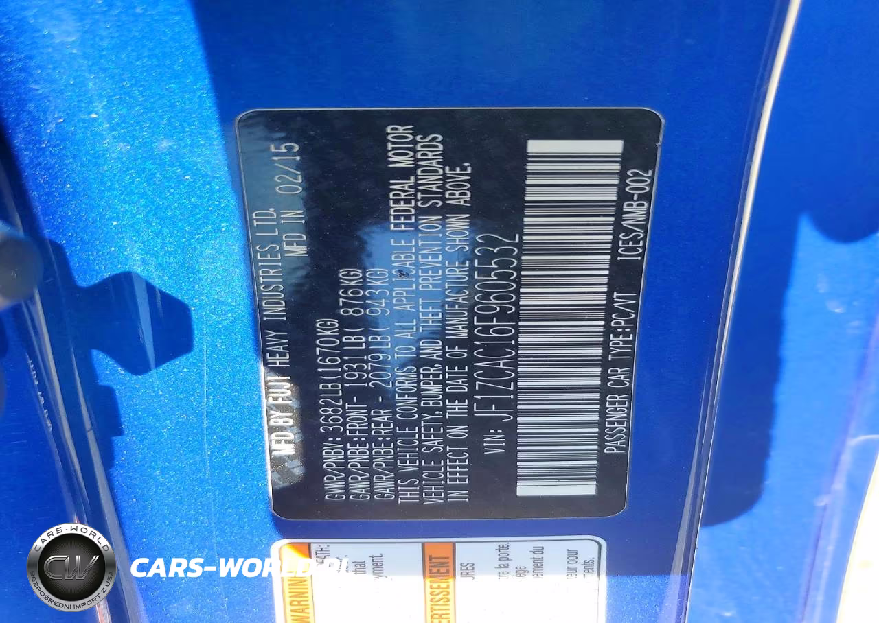 2015 Subaru Brz 2.0 Limited VIN:JF1ZCAC16F9605532 - 12