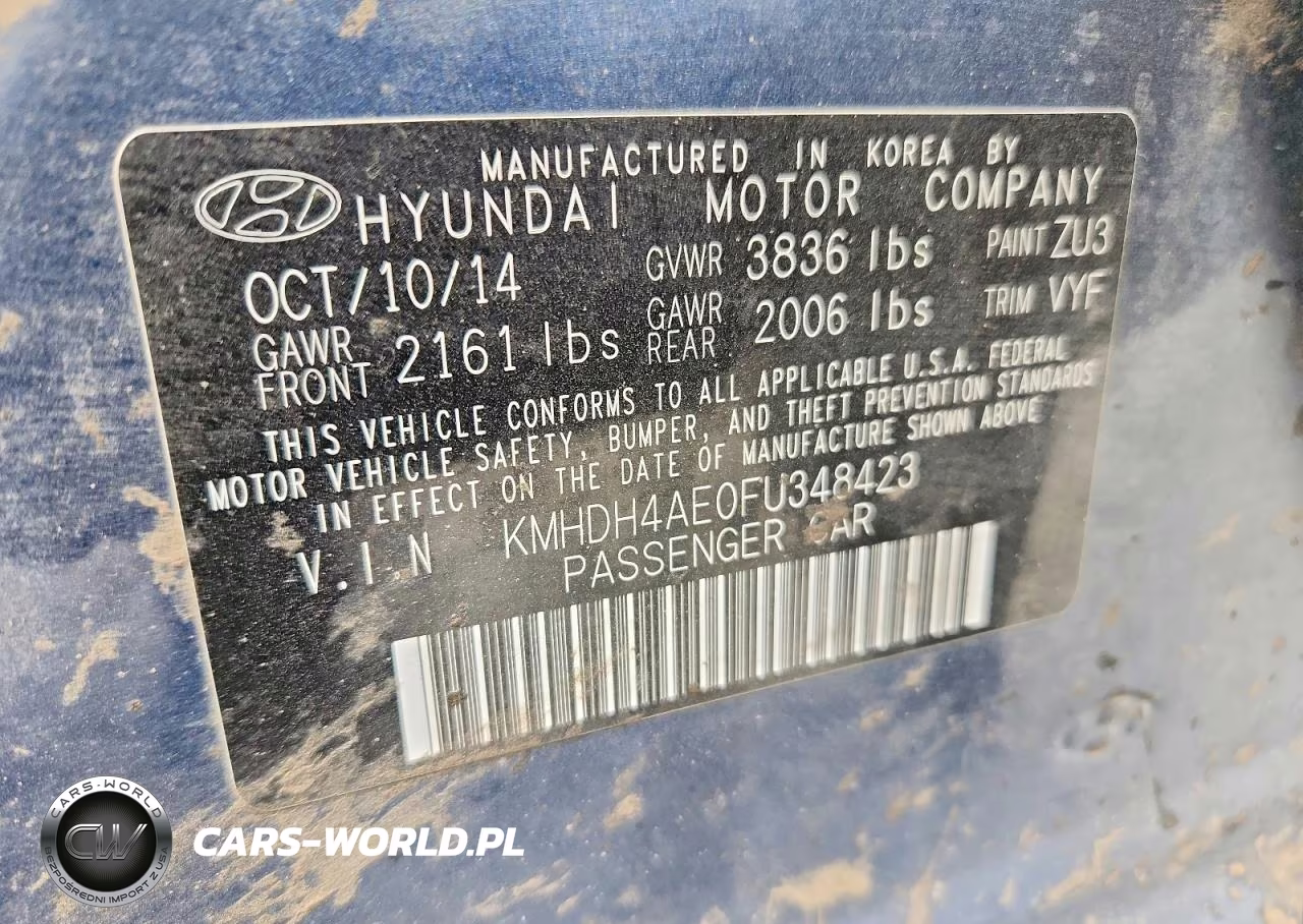 2015 Hyundai Elantra Se VIN:KMHDH4AE0FU348423 - 12
